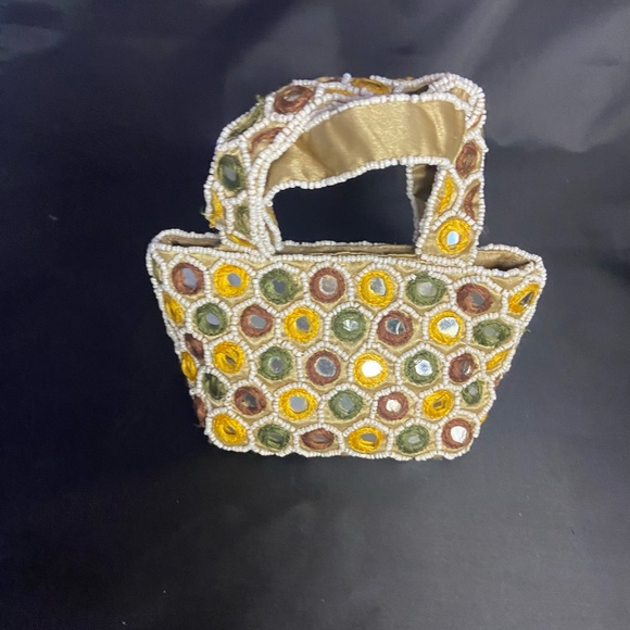 Moyna beaded microbag with mirror mosaic design - Picture 3 of 7